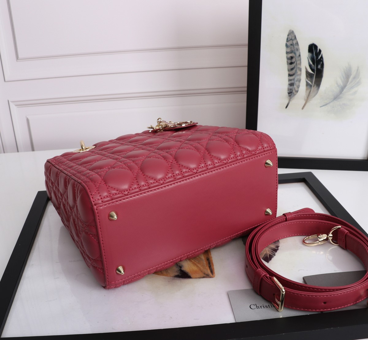 Medium Lady Dior Bag Red Cannage Lambskin